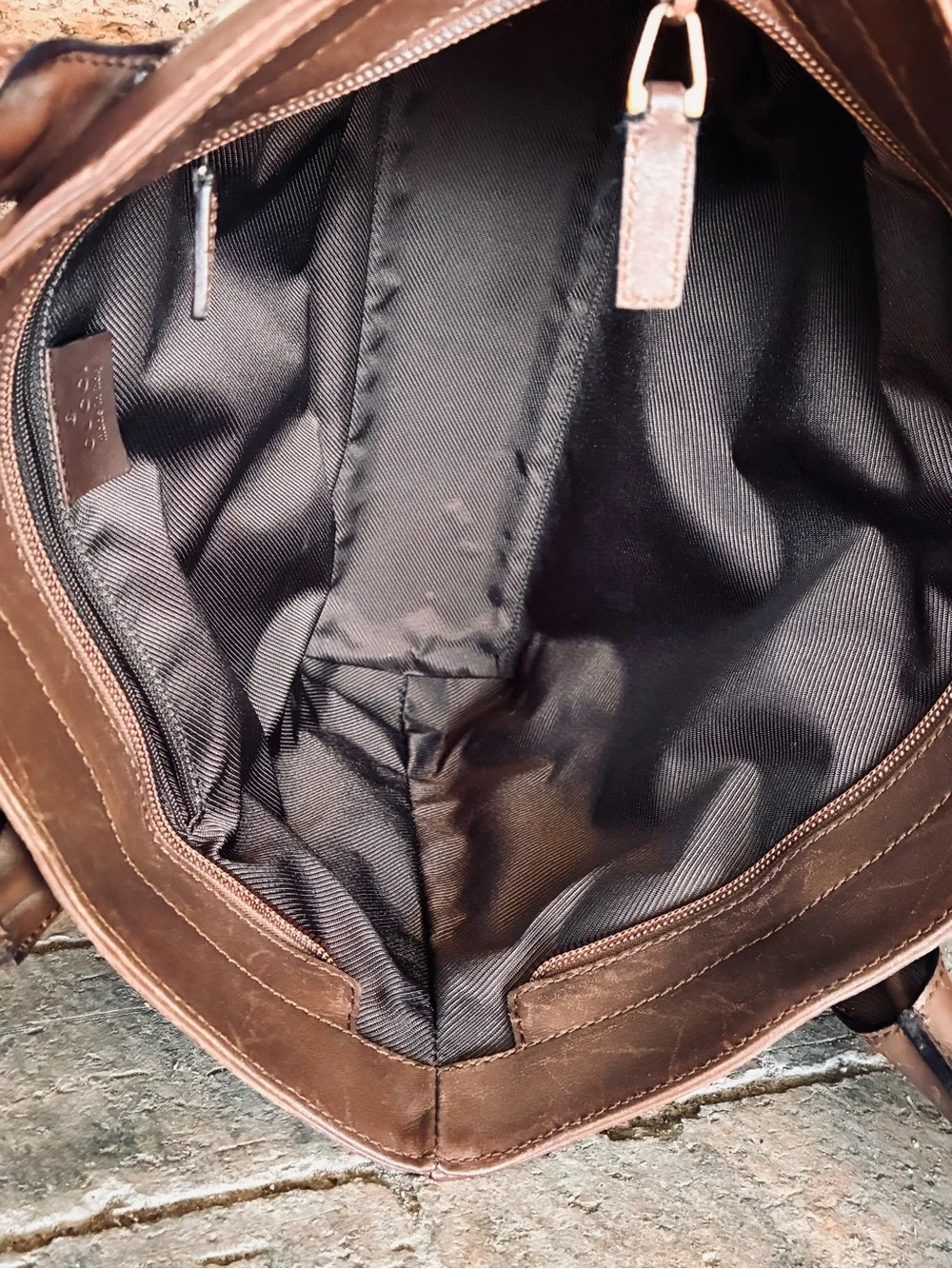 🤎 Gucci GG Logo Canvas Leather Tote Bag Brown Beige